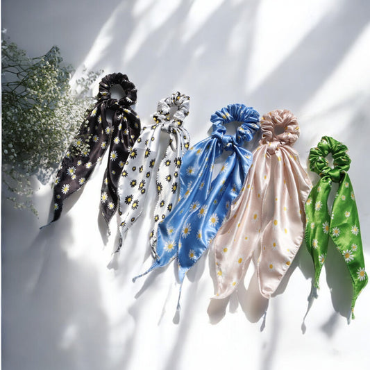 Daisy Scarf Scrunchie