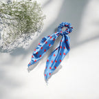 Satin Heart Print scarf Scrunchies