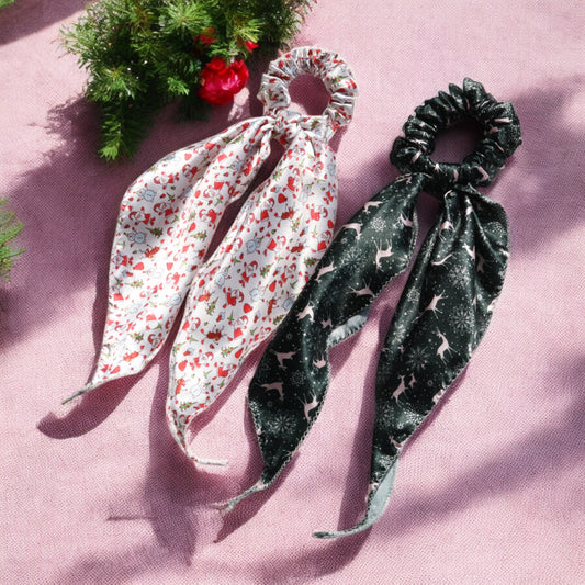 Christmas Scarf Scrunchie