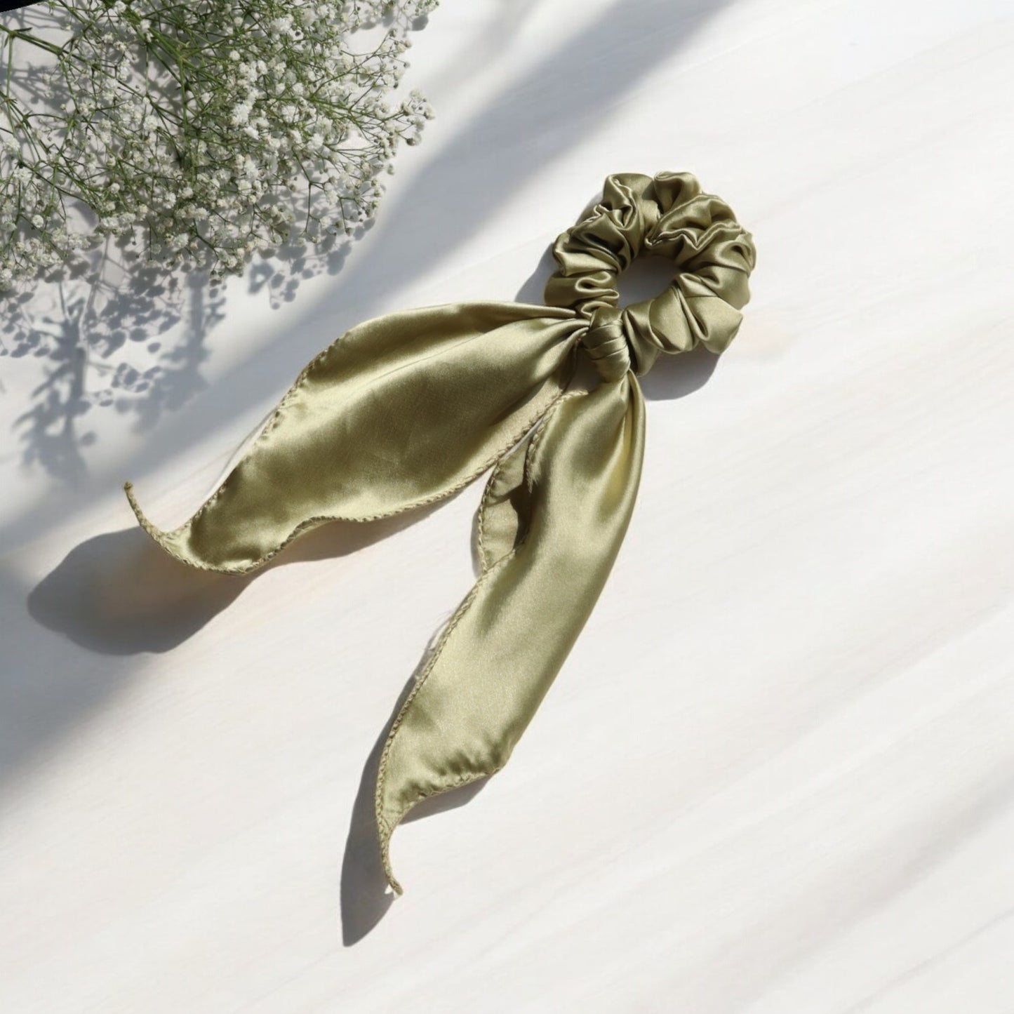 Silk Satin Scarf Scrunchie