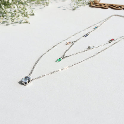 Multicolor Elegance Two-Layer Necklace