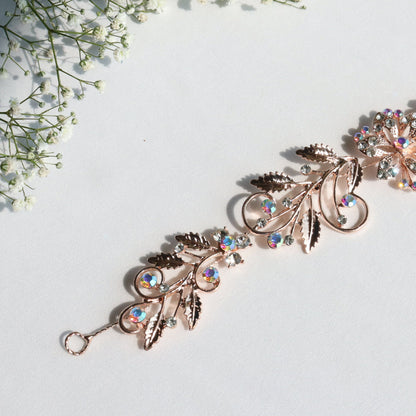 Golden Floral Hair Pin – Perfect for Brides & Bridesmaids
