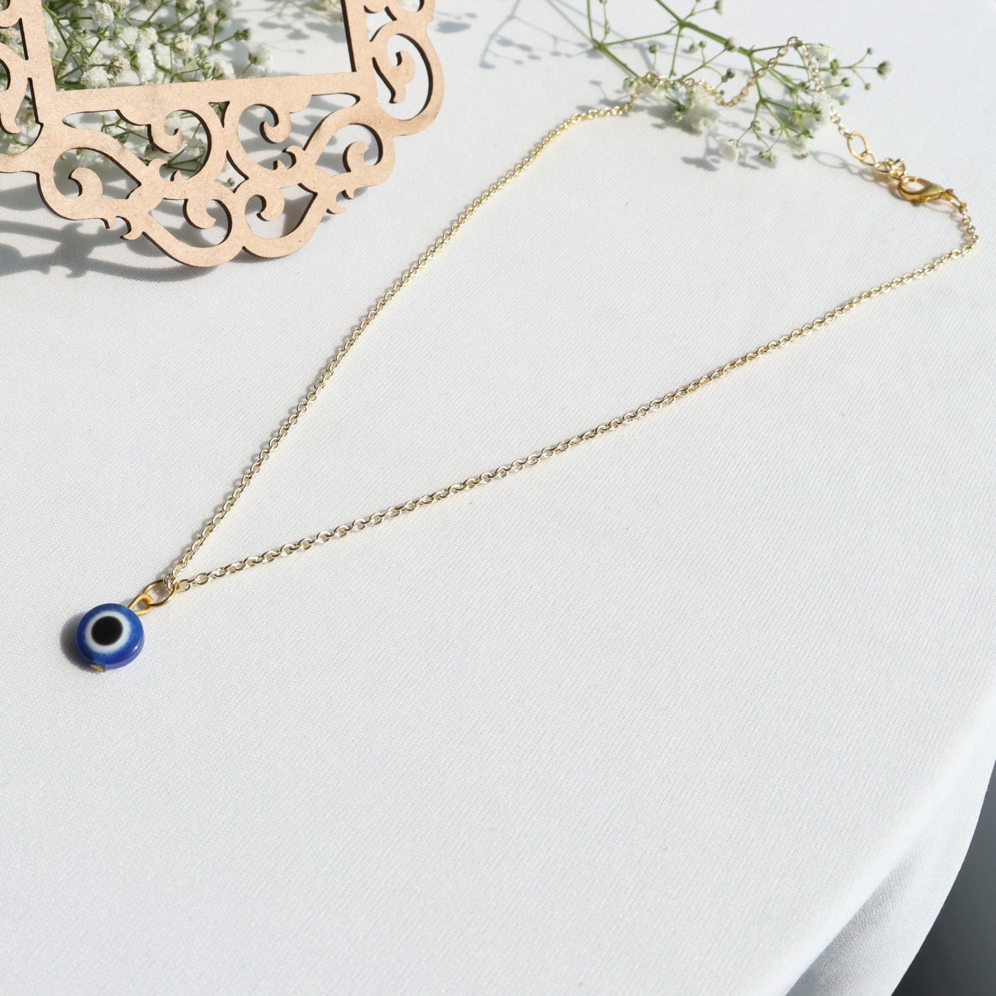 Golden Evil Eye Pendant Chain