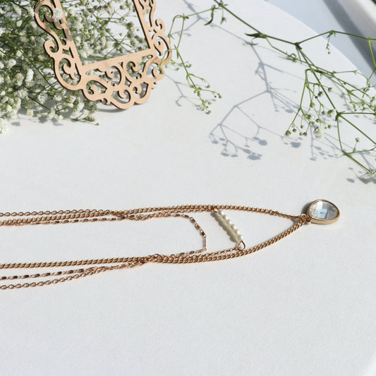 Golden Glow Three-Layer Necklace