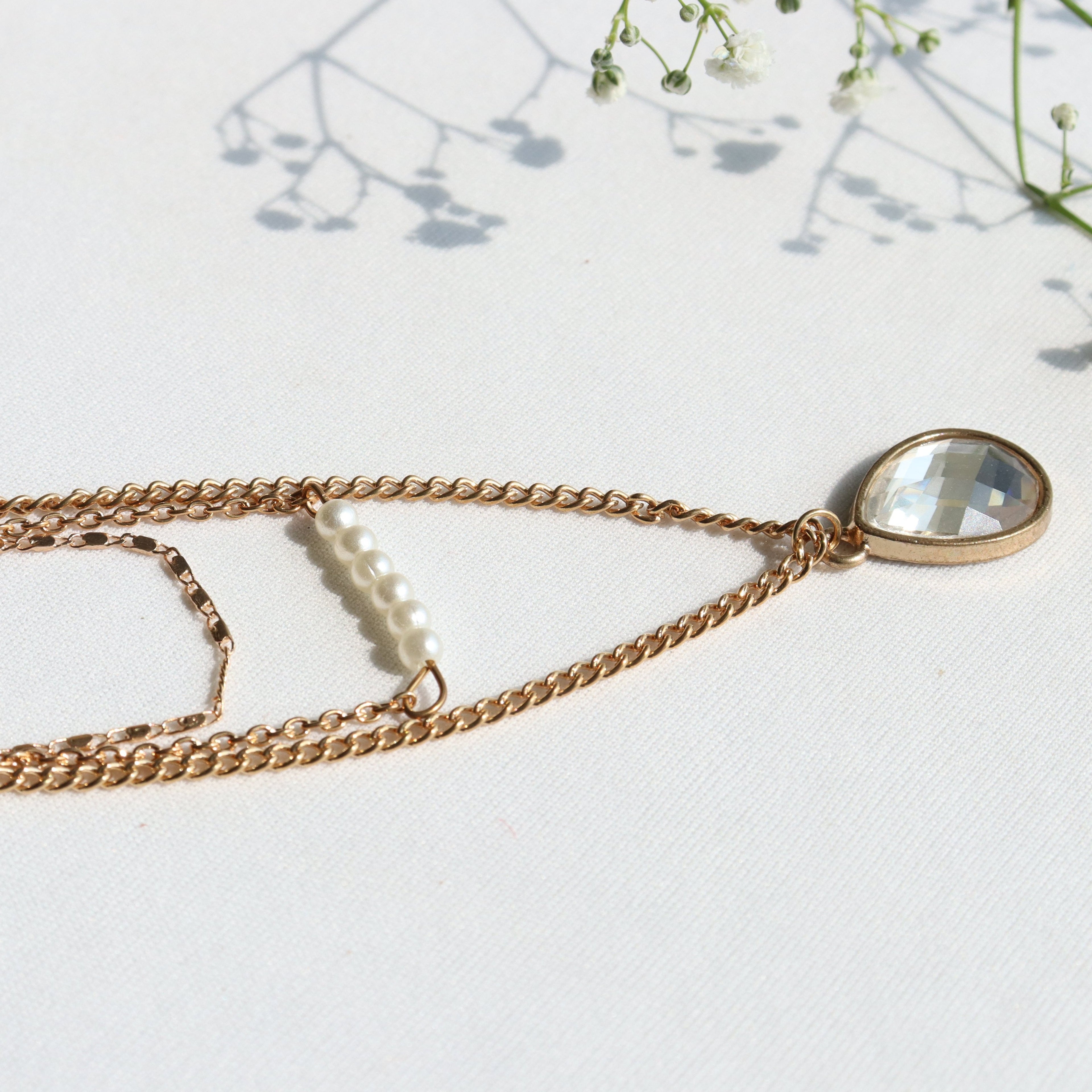 Golden Glow Three-Layer Necklace