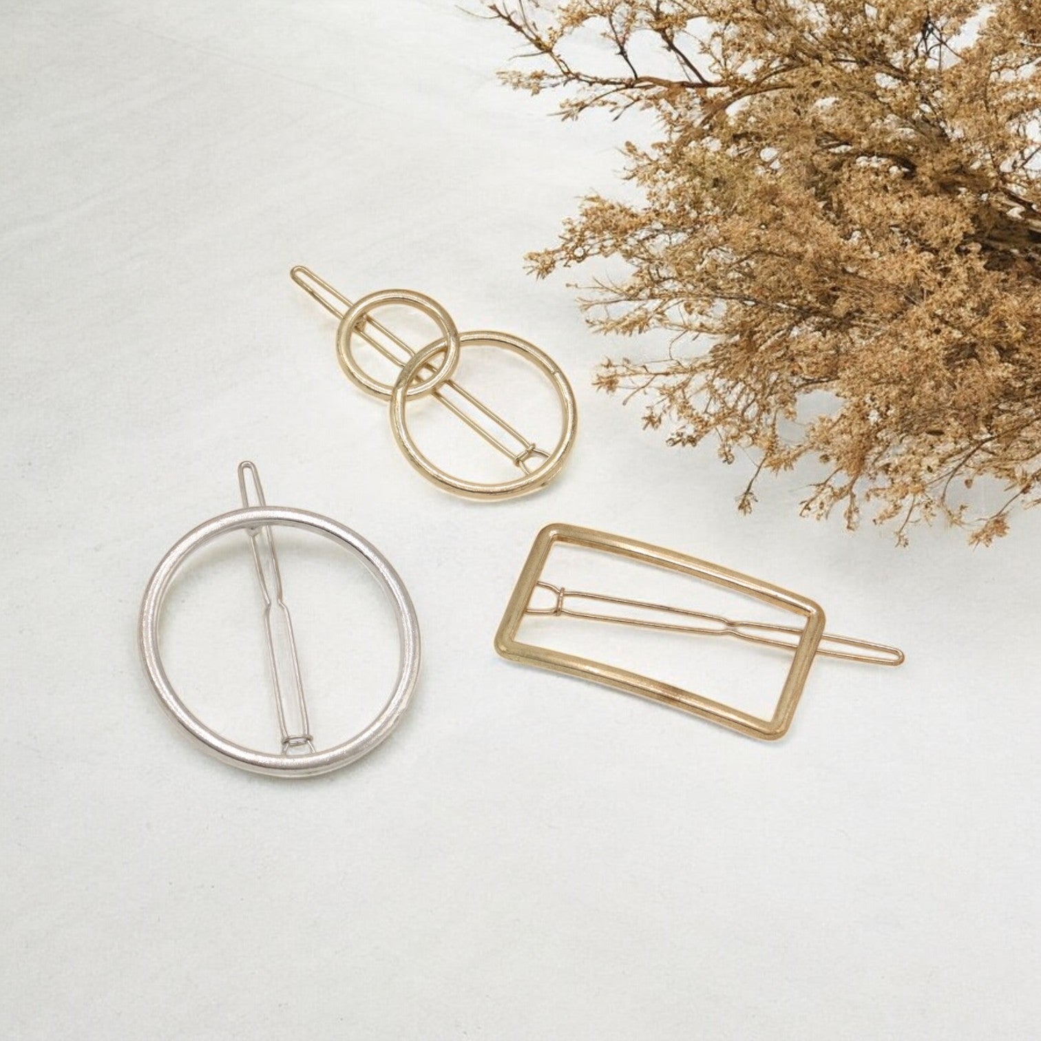 Minimalist Bobby Pin Geometry Metal