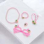 Strawberry Princess Jewelry Gift Set – Necklace, Bracelet, Hand Ring & Fancy Goggles