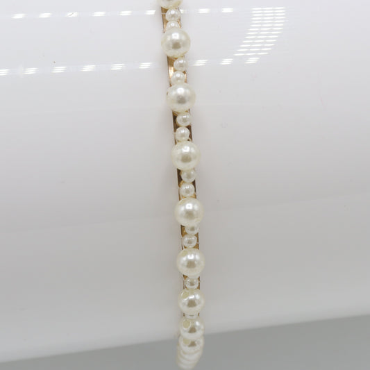 Minimalist Pearl Line Headband