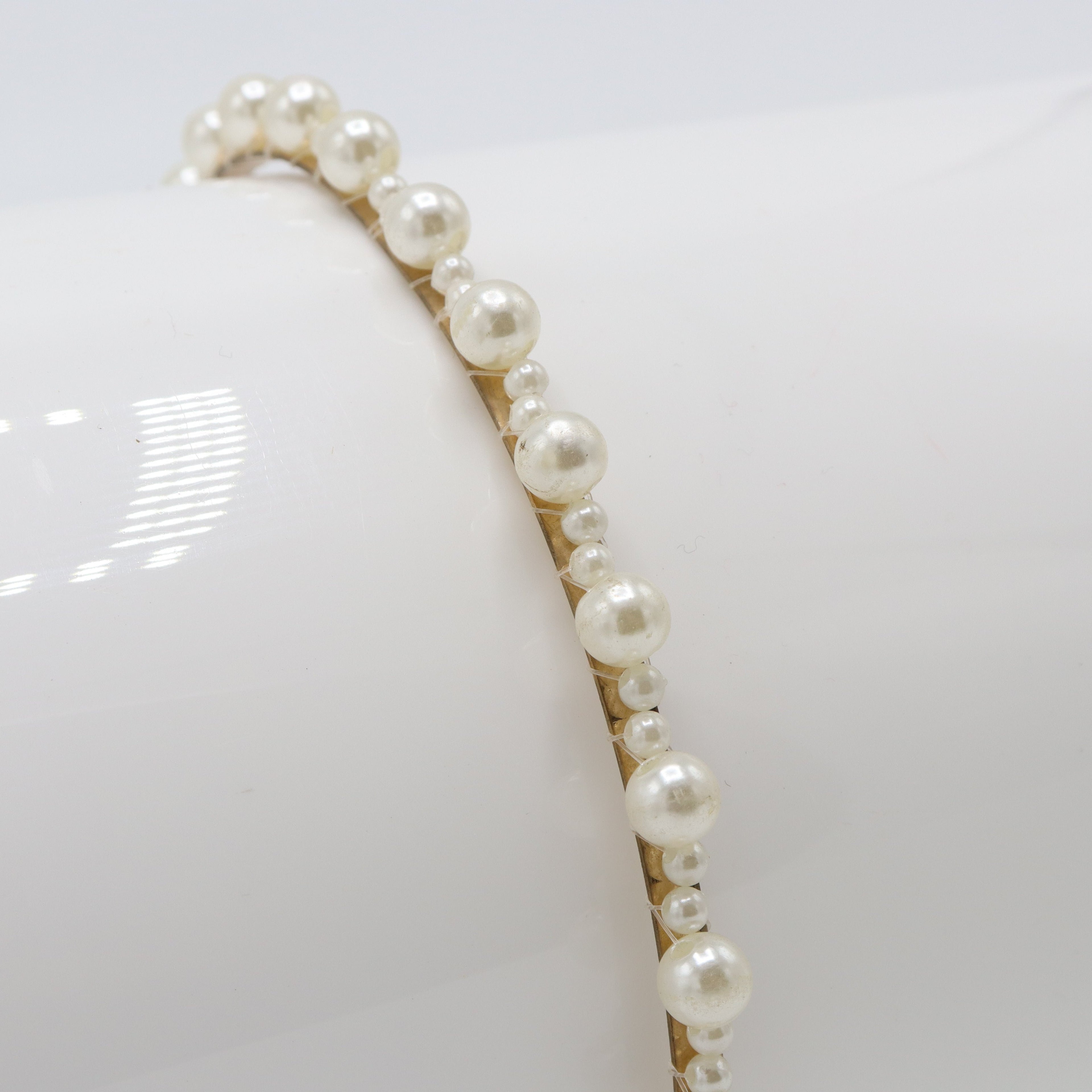 Minimalist Pearl Line Headband
