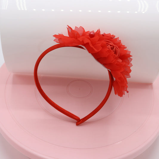 Red Charm Delight Soft Bloom Baby Headband