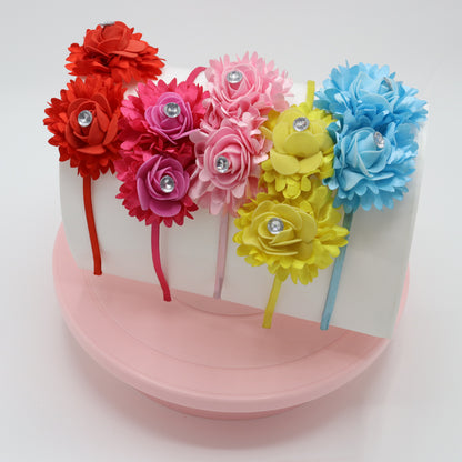 Golden Yellow Joy Beauty Double Bloom Baby Headband