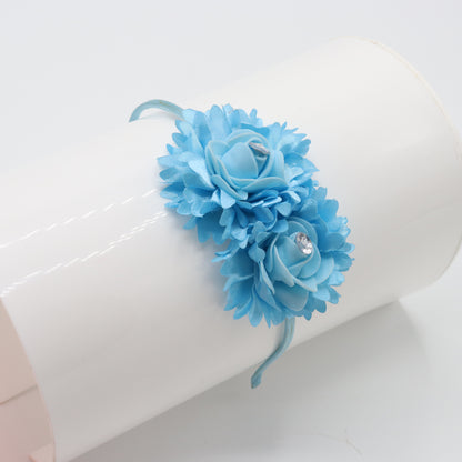 Baby Blue Bliss Double Bloom Baby Headband