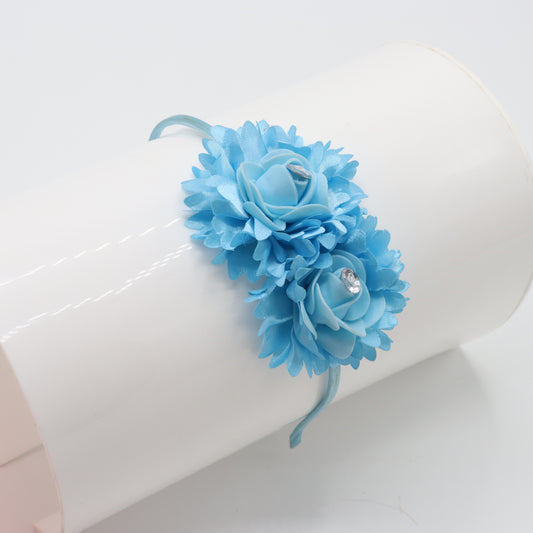 Baby Blue Bliss Double Bloom Baby Headband