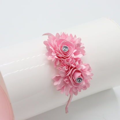 Blush Pink Beauty Double Bloom Baby Headband