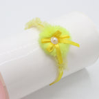 Pearl Ribbon Bloom Baby Headband Yellow