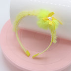Pearl Ribbon Bloom Baby Headband Yellow