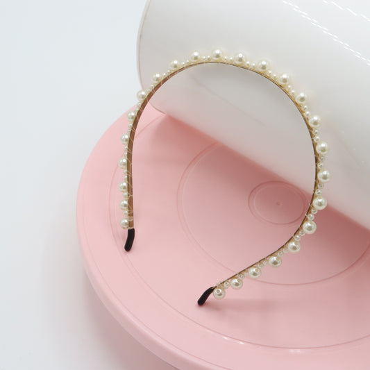 Minimalist Pearl Line Headband