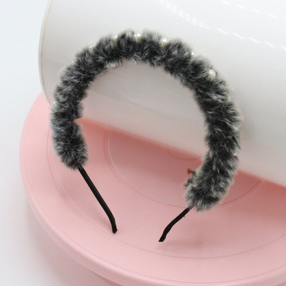 Fur Pearl Baby Headband