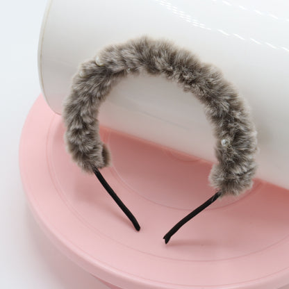 Fur Pearl Baby Headband
