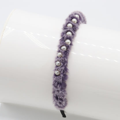 Fur Pearl Baby Headband