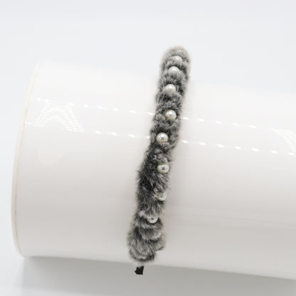 Fur Pearl Baby Headband