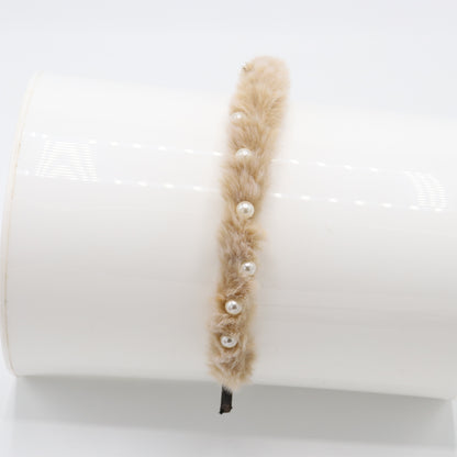 Fur Pearl Baby Headband