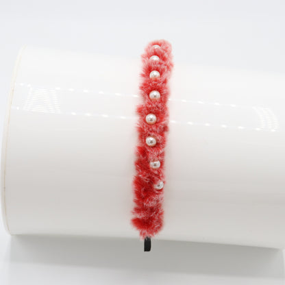 Fur Pearl Baby Headband