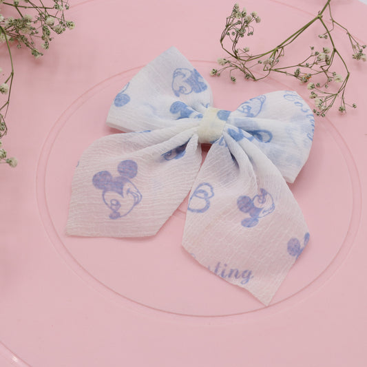 Blue Graceful Bow Hair Clip