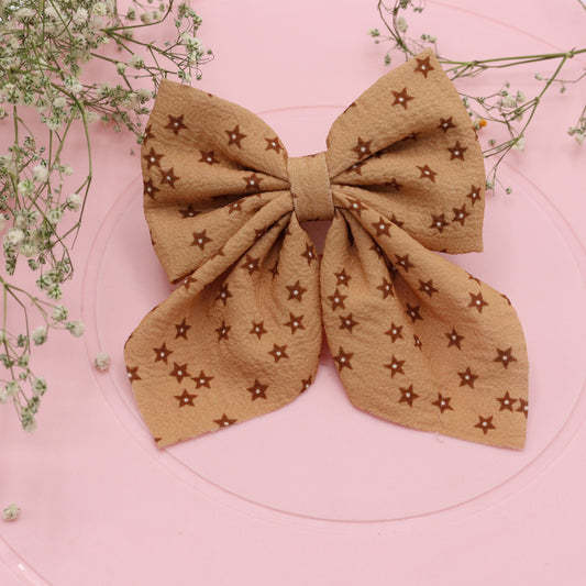 Light Brown Bow Hair Clip