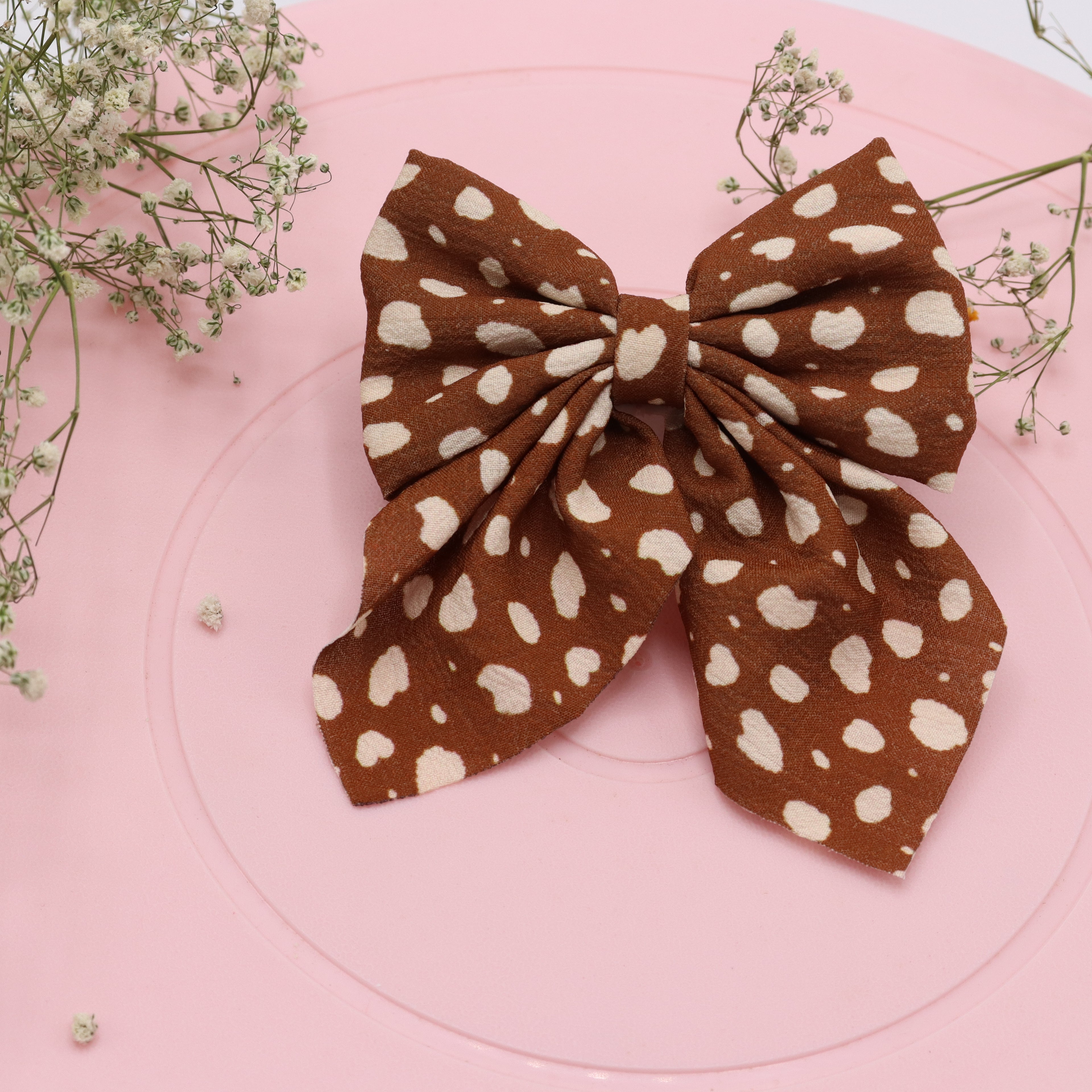 Dark Brown Princess Ribbon Hair Clip