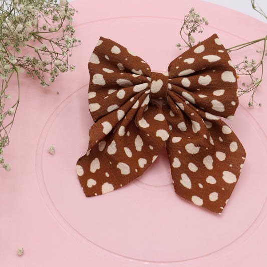 Dark Brown Princess Ribbon Hair Clip