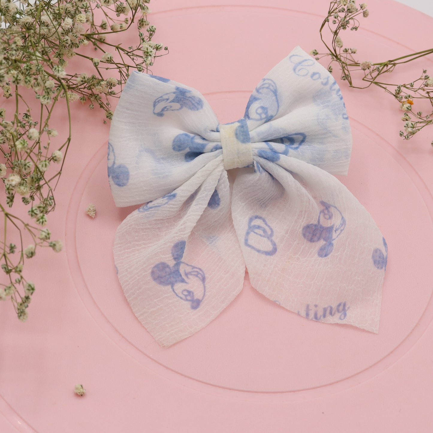 Blue Graceful Bow Hair Clip
