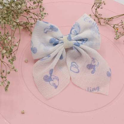 Blue Graceful Bow Hair Clip