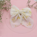 Yellow Bow Hair Clip