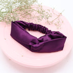 Silk Satin Knot Hairband-Purple