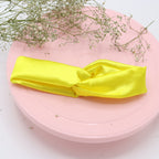 Silk Satin Knot Hairband- Yellow