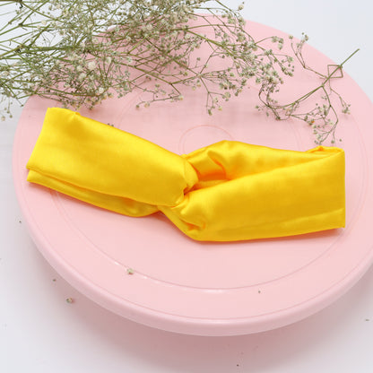 Silk Satin Knot Hairband-Sunny Yellow