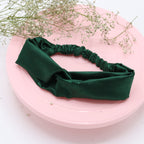 Silk Satin Knot Hairband-Green