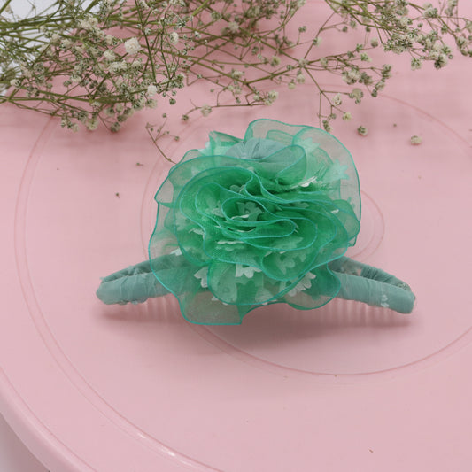 Green Flower Pattern Hair Clutcher