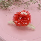 Red Flower Pattern Hair Clutcher