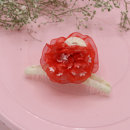 Red Flower Pattern Hair Clutcher