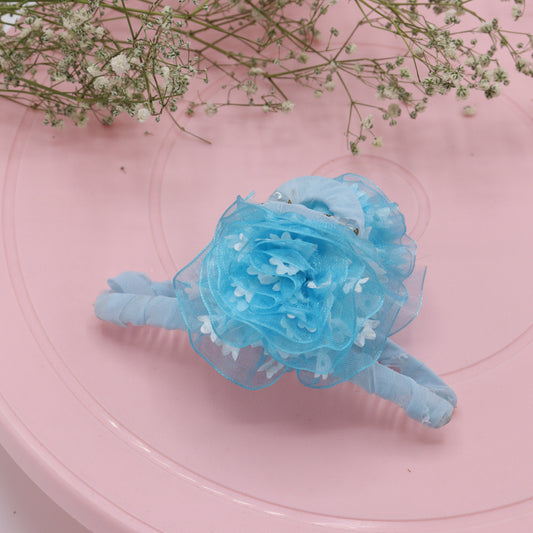 Blue Flower Pattern Hair Clutcher
