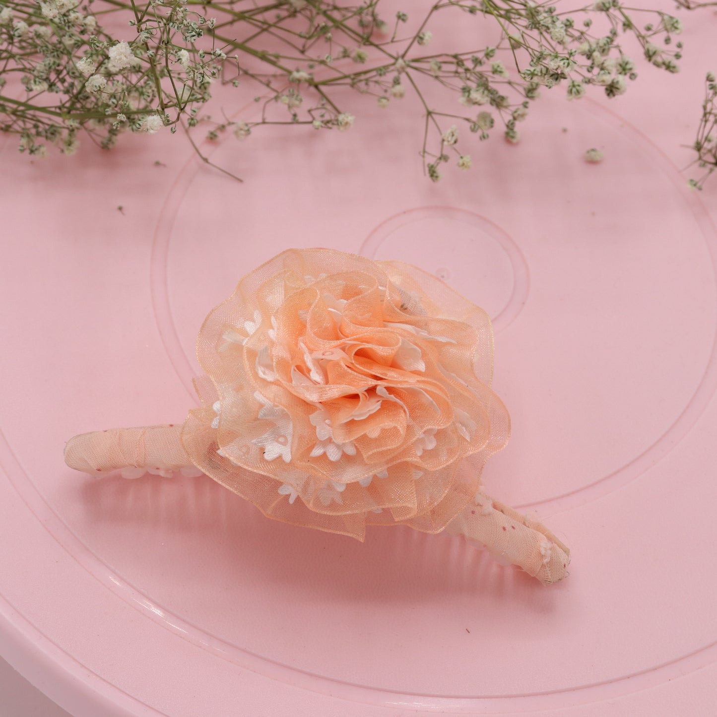 Orange Flower Pattern Hair Clutcher