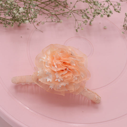 Orange Flower Pattern Hair Clutcher