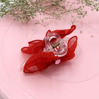 Red Bow Clutcher Elegant Fabric Design for Hair Styling