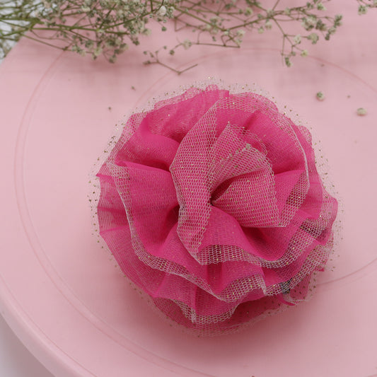 Pink Full Flower Bloom Clutche