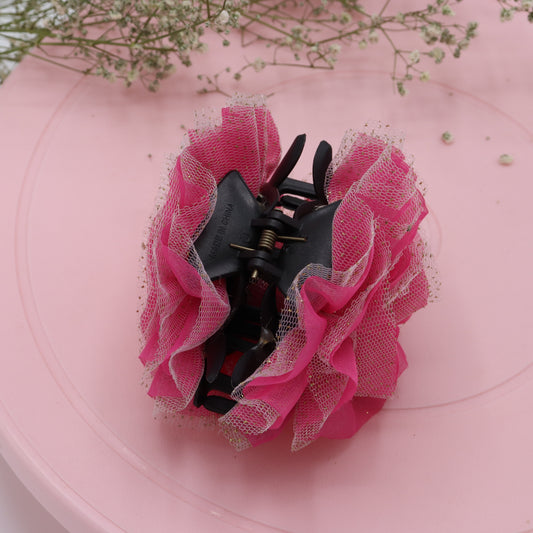 Pink Full Flower Bloom Clutche