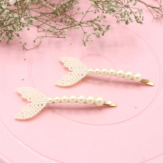 Mermaid Tail Pearl Bobby Pin Set