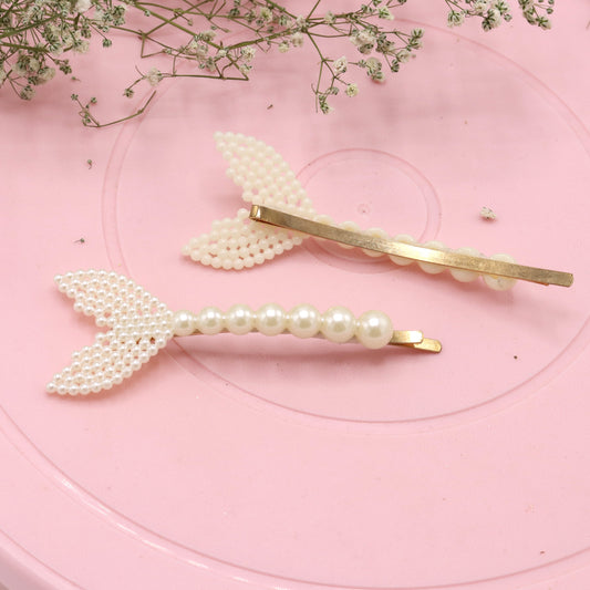 Mermaid Tail Pearl Bobby Pin Set