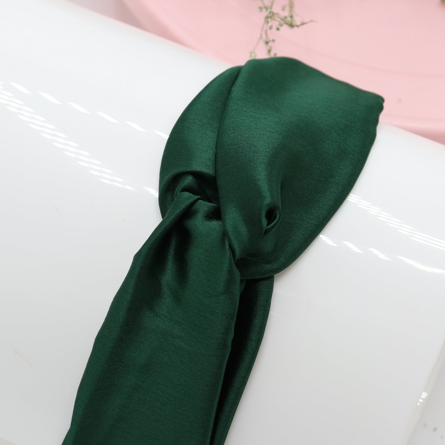Silk Satin Knot Hairband-Green